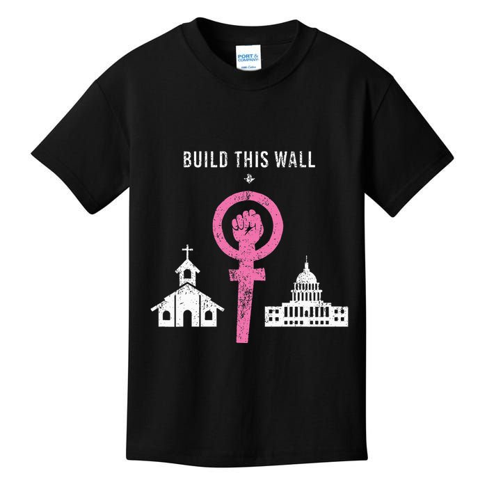 Build This Wall Separate Church And State Kids T-Shirt