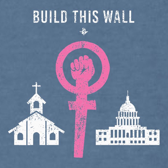 Build This Wall Separate Church And State Garment-Dyed Sweatshirt
