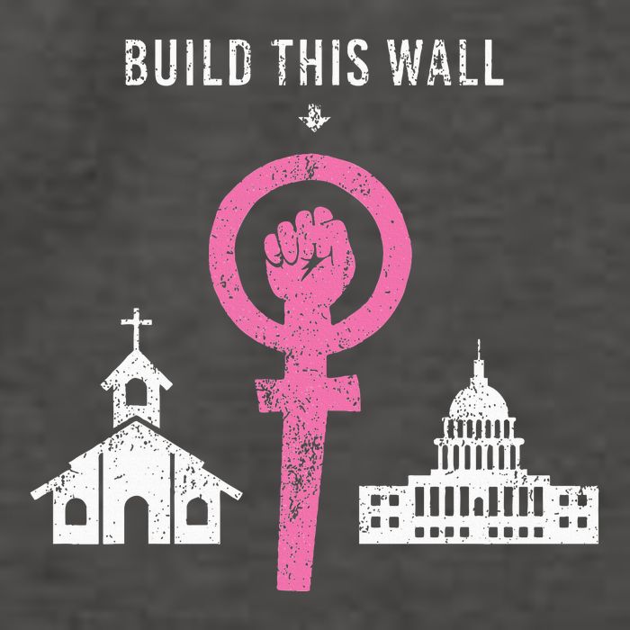 Build This Wall Separate Church And State Vector Backpack