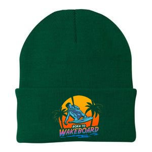 Born To Wakeboard Cool Wakeboarder Knit Cap Winter Beanie