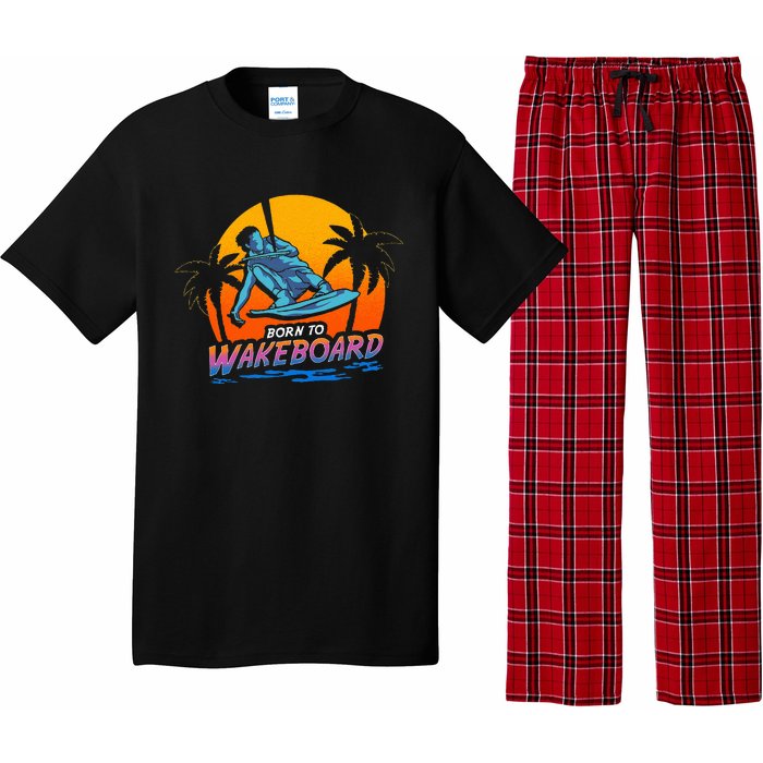 Born To Wakeboard Cool Wakeboarder Pajama Set