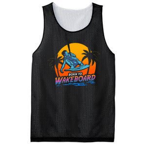 Born To Wakeboard Cool Wakeboarder Mesh Reversible Basketball Jersey Tank