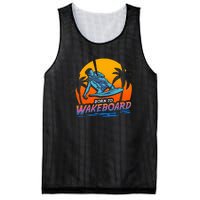 Born To Wakeboard Cool Wakeboarder Mesh Reversible Basketball Jersey Tank