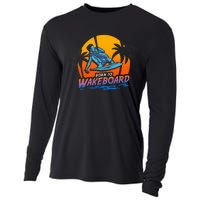 Born To Wakeboard Cool Wakeboarder Cooling Performance Long Sleeve Crew