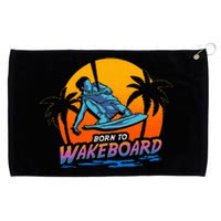 Born To Wakeboard Cool Wakeboarder Grommeted Golf Towel