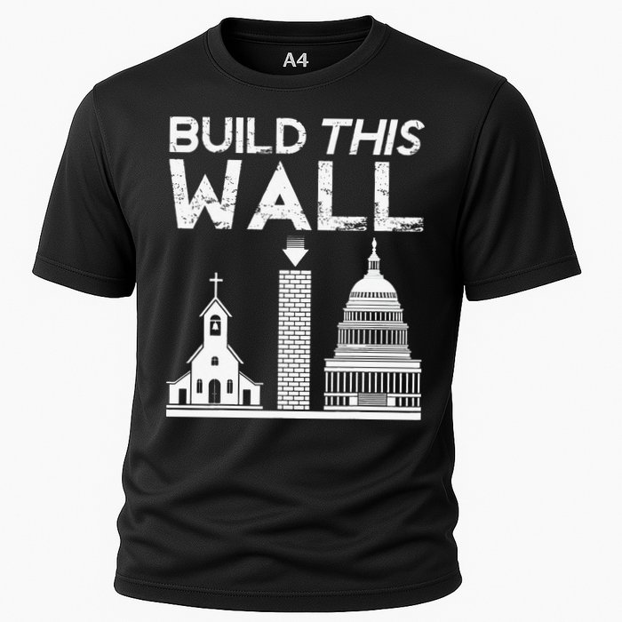 Build This Wall Separation Of Church And State USA Cooling Performance Crew T-Shirt