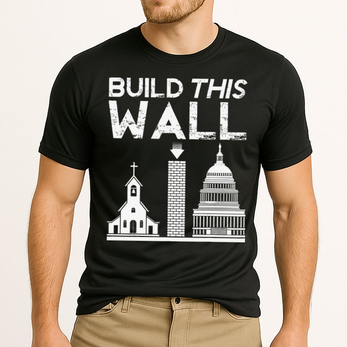 Build This Wall Separation Of Church And State USA Cooling Performance Crew T-Shirt