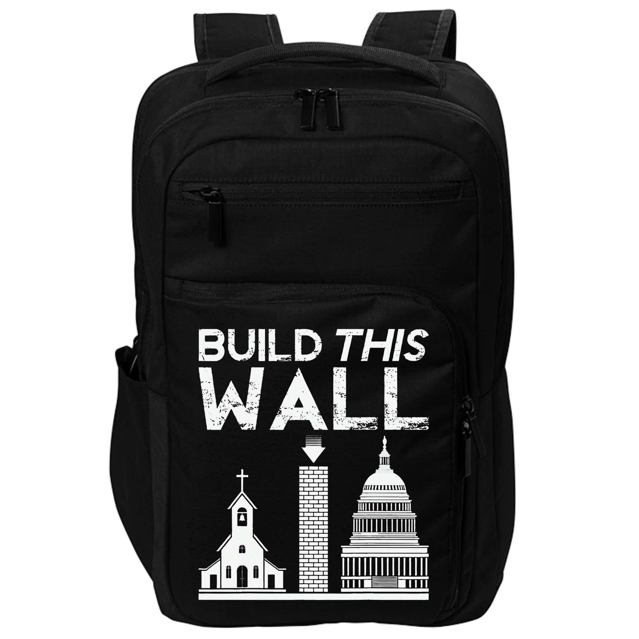 Build This Wall Separation Of Church And State USA Impact Tech Backpack