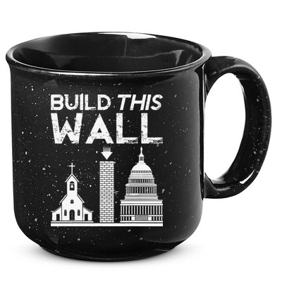 Build This Wall Separation Of Church And State USA 15oz Campfire Ceramic Mug