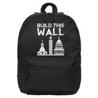 Build This Wall Separation Of Church And State USA 16 in Basic Backpack