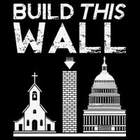 Build This Wall Separation Of Church And State USA 16 in Basic Backpack
