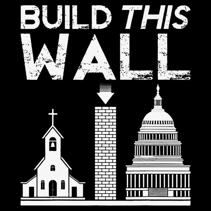 Build This Wall Separation Of Church And State USA 16 in Basic Backpack