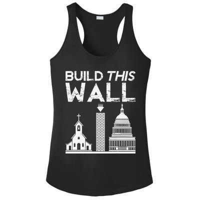 Build This Wall Separation Of Church And State USA Ladies PosiCharge Competitor Racerback Tank