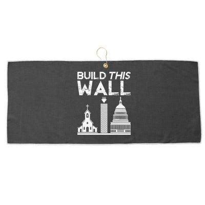 Build This Wall Separation Of Church And State USA Large Microfiber Waffle Golf Towel