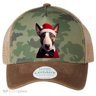Bull Terrier With Santa Hat Christmas Dog Owner Lover Mom Gift Legacy Tie Dye Trucker Hat