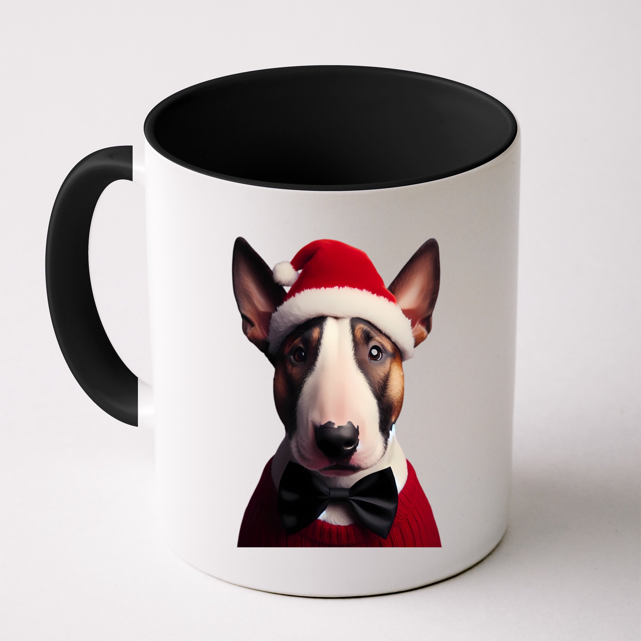 Bull Terrier With Santa Hat Christmas Dog Owner Lover Mom Gift Mug