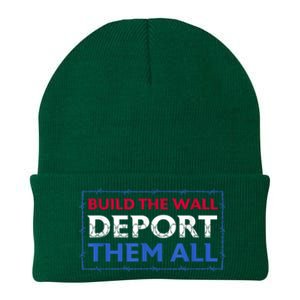 Build The Wall Deport Them All Knit Cap Winter Beanie