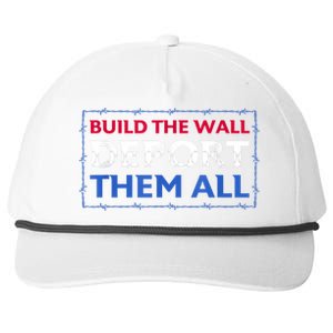 Build The Wall Deport Them All Snapback Five-Panel Rope Hat