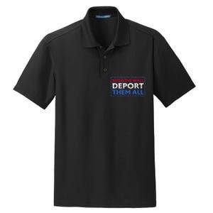 Build The Wall Deport Them All Dry Zone Grid Polo