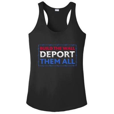 Build The Wall Deport Them All Ladies PosiCharge Competitor Racerback Tank
