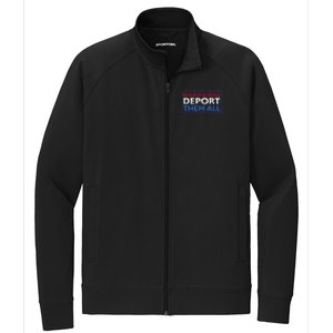 Build The Wall Deport Them All Stretch Full-Zip Cadet Jacket