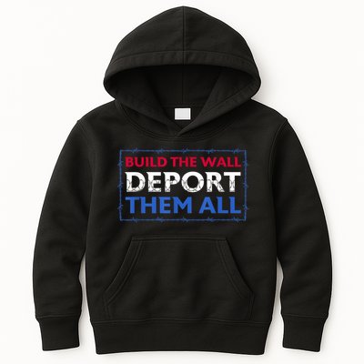 Build The Wall Deport Them All Kids Hoodie