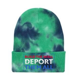 Build The Wall Deport Them All Tie Dye 12in Knit Beanie