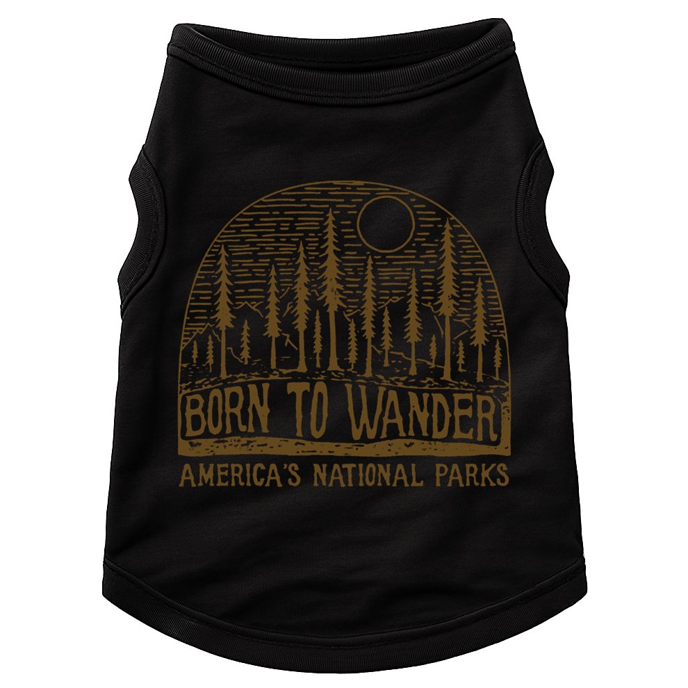 Born To Wander Funny Gift America's National Park Funny Gift Doggie Tank