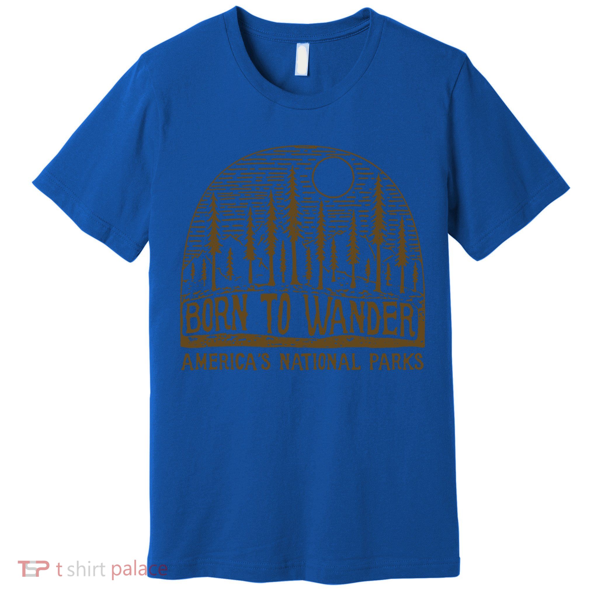 Born To Wander Funny Gift America's National Park Funny Gift Premium T-Shirt
