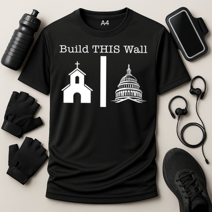 Build This Wall Separation Church State Usa Cooling Performance Crew T-Shirt