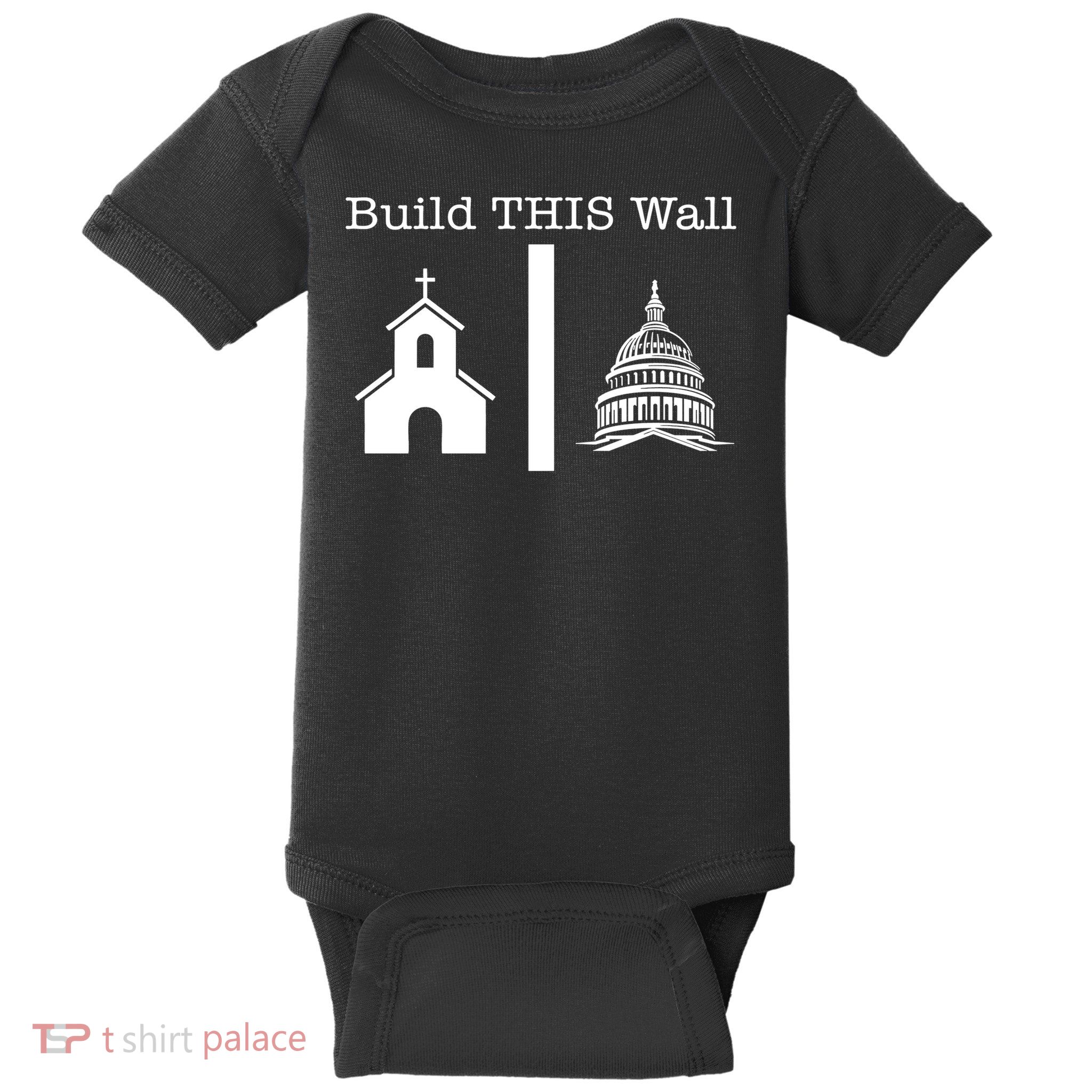 Build This Wall Separation Church State Usa Baby Bodysuit