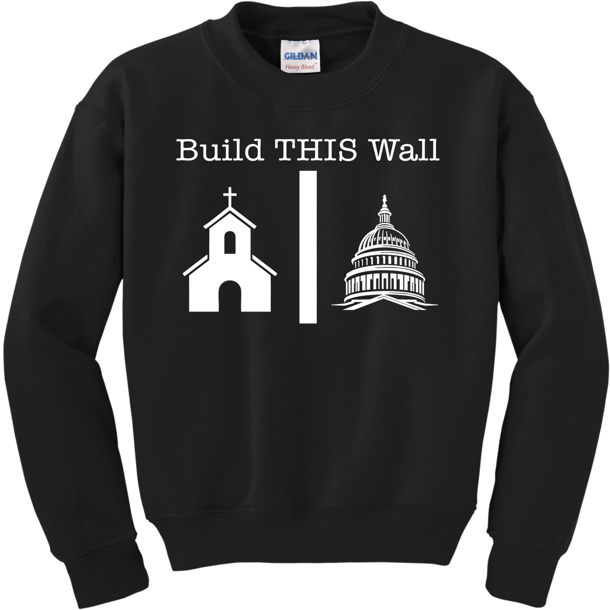 Build This Wall Separation Church State Usa Kids Sweatshirt