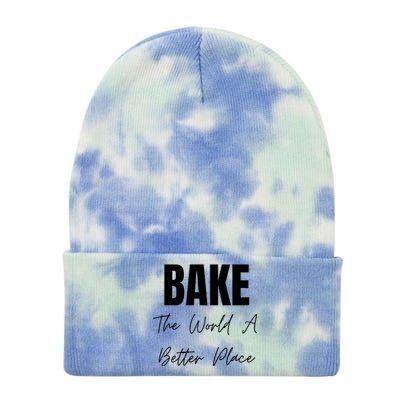 Bake The World A Better Place Gift Tie Dye 12in Knit Beanie