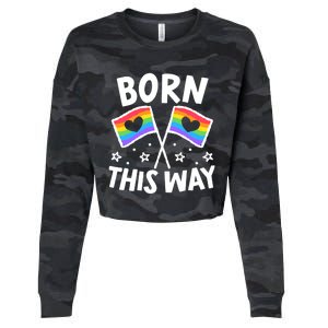 Born This Way Gay Lesbian Lgbt Gift Cropped Pullover Crew