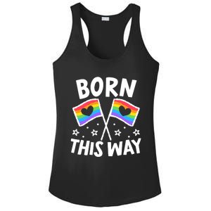 Born This Way Gay Lesbian Lgbt Gift Ladies PosiCharge Competitor Racerback Tank