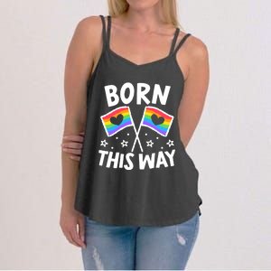 Born This Way Gay Lesbian Lgbt Gift Women's Strappy Tank