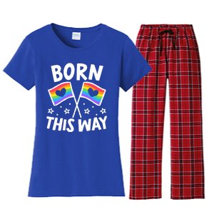 Born This Way Gay Lesbian Lgbt Gift Women's Flannel Pajama Set