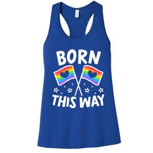 Born This Way Gay Lesbian Lgbt Gift Women's Racerback Tank