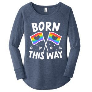 Born This Way Gay Lesbian Lgbt Gift Women's Perfect Tri Tunic Long Sleeve Shirt