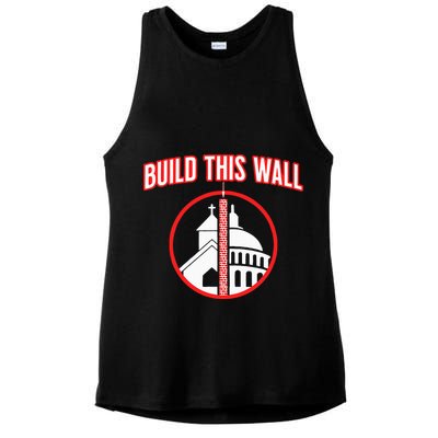 Build This Wall Separation Of Church And State Ladies PosiCharge Tri-Blend Wicking Tank