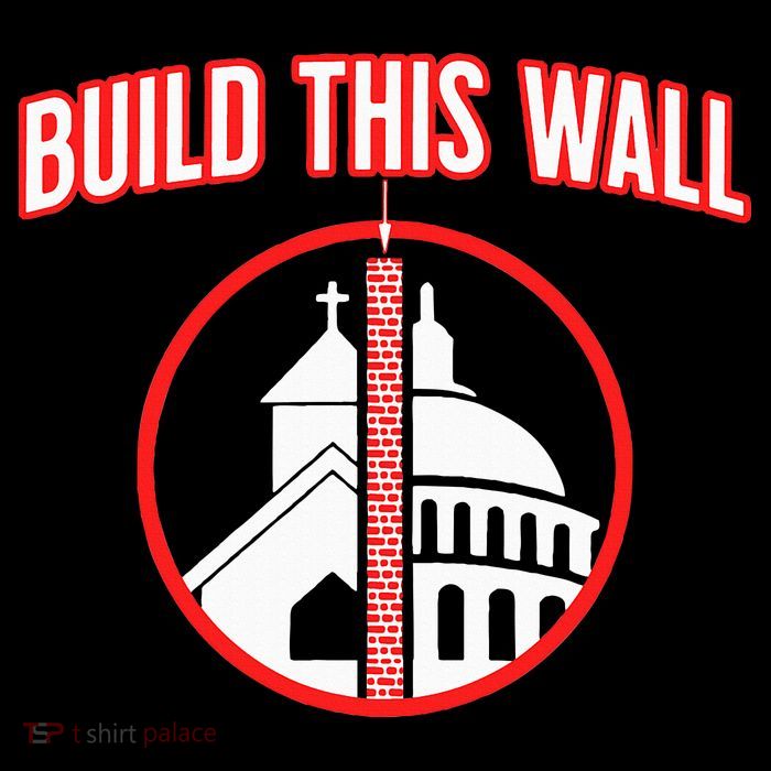 Build This Wall Separation Of Church And State Flexfit Unipanel Trucker Cap