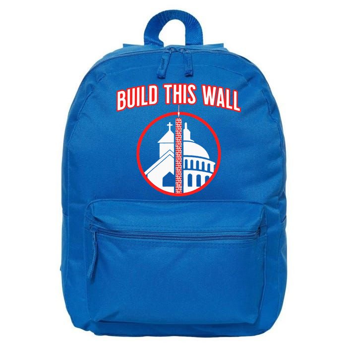 Build This Wall Separation Of Church And State 16 in Basic Backpack