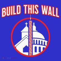 Build This Wall Separation Of Church And State Pom Pom 12in Knit Beanie