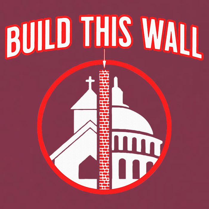 Build This Wall Separation Of Church And State 16oz Travel Tumbler