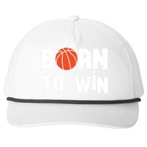 Born To Win Basketball Bball Baller Playing Basketball Snapback Five-Panel Rope Hat