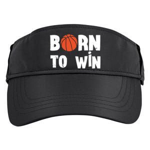 Born To Win Basketball Bball Baller Playing Basketball Adult Drive Performance Visor