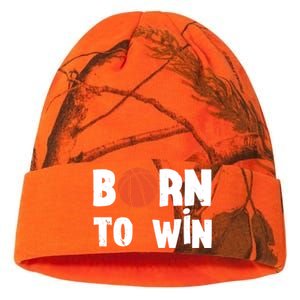 Born To Win Basketball Bball Baller Playing Basketball Kati Licensed 12" Camo Beanie