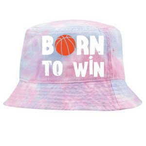 Born To Win Basketball Bball Baller Playing Basketball Tie-Dyed Bucket Hat