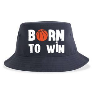 Born To Win Basketball Bball Baller Playing Basketball Sustainable Bucket Hat