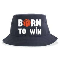 Born To Win Basketball Bball Baller Playing Basketball Sustainable Bucket Hat